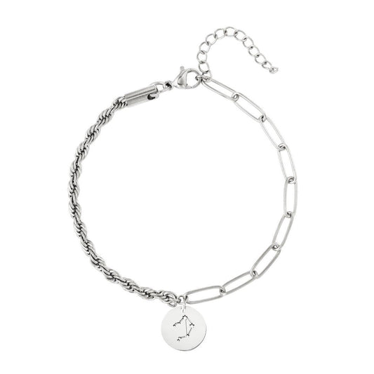 Bransoletka Ze Stali Chirurgicznej Premium Znak Zodiaku BLIŹNIĘTA