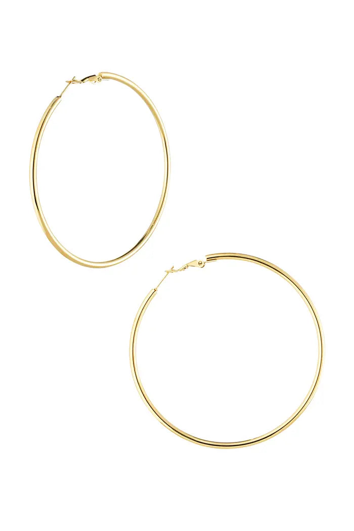 Kolczyki Ze Stali Chirurgicznej Mesini Premium HOOP GOLD