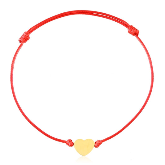 Bransoletka Ze Stali Chirurgicznej Mesini Na Sznurku Serce