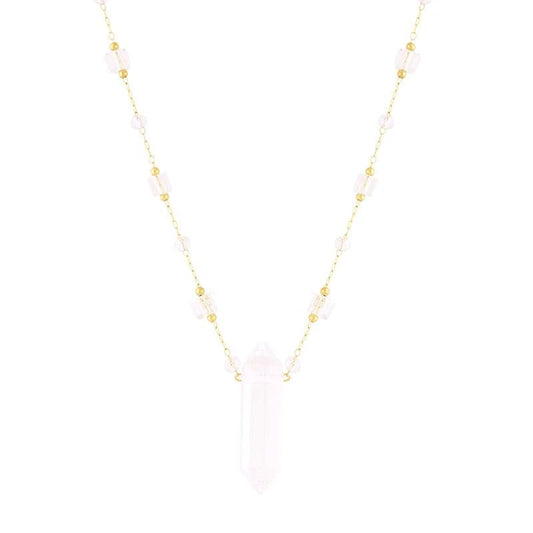 Naszyjnik Ze Stali Chirurgicznej Mesini Kryształ Biały