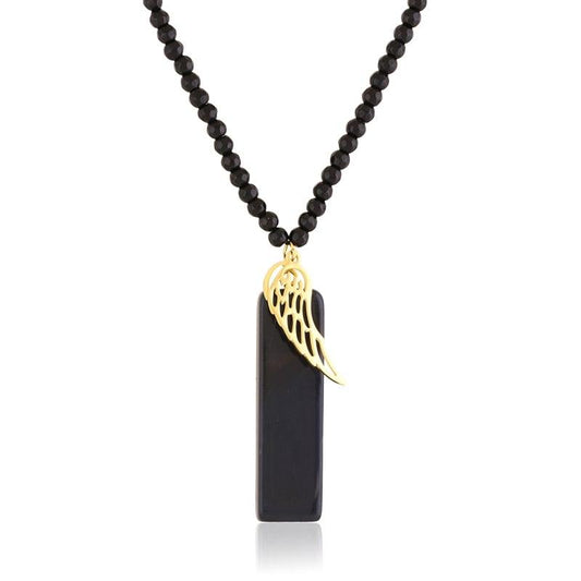 Naszyjnik Ze Stali Chirurgicznej Mesini Kamień