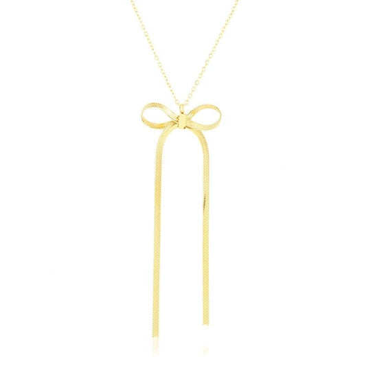 Naszyjnik Ze Stali Chirurgicznej Mesini Kokardka