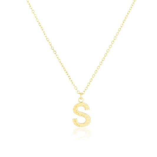 Naszyjnik Celebrytka Ze Stali Chirurgicznej Literka S
