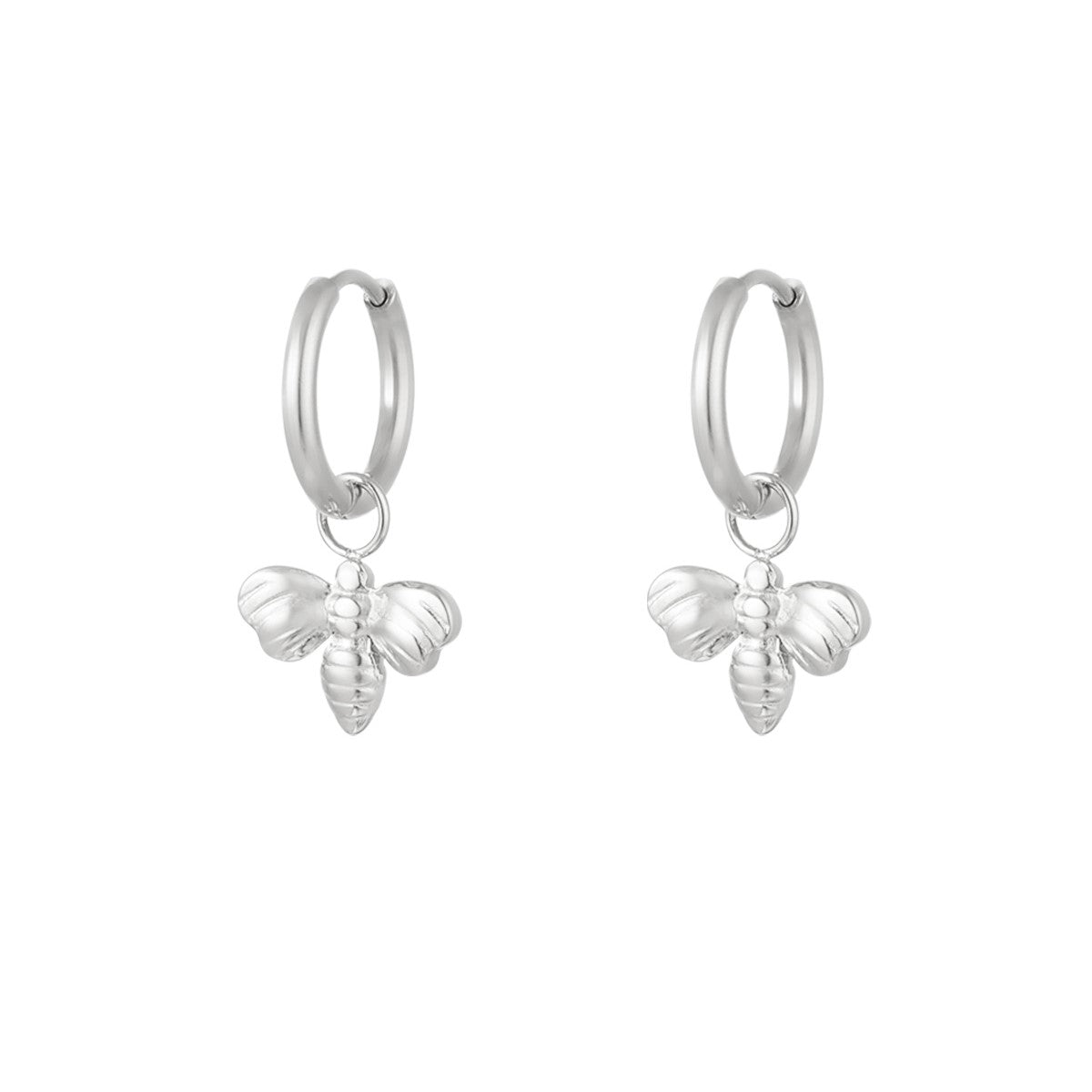 Kolczyki Ze Stali Chirurgicznej Mesini Premium SILVER BEE