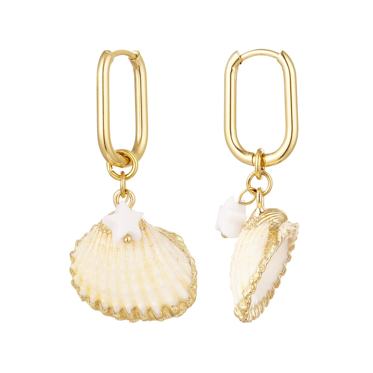 Kolczyki Ze Stali Chirurgicznej Mesini Premium SEA SHELL