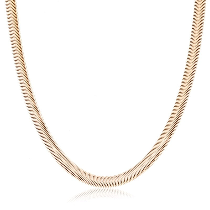 Naszyjnik Ze Stali Chirurgicznej Mesini Żmijka Rose Gold