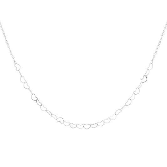 Naszyjnik Ze Stali Chirurgicznej Premium Mesini SILVER HEARTS