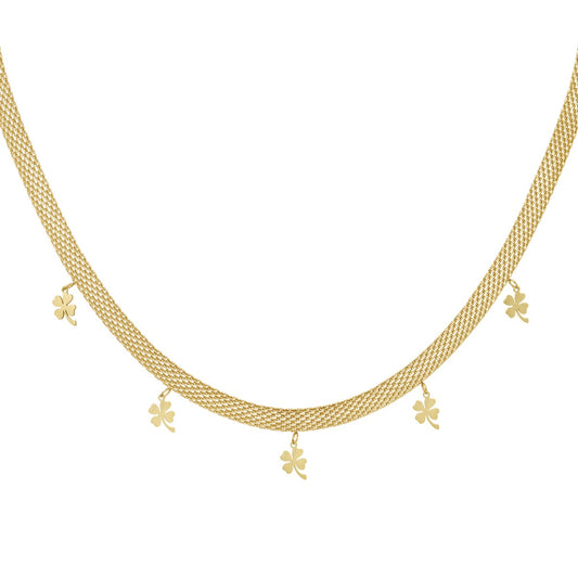 Naszyjnik Ze Stali Chirurgicznej Premium Mesini CLOVER