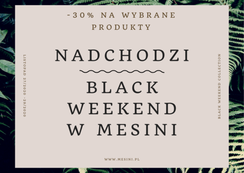 Już za niedługo BLACK WEEKEND w Mesini.pl