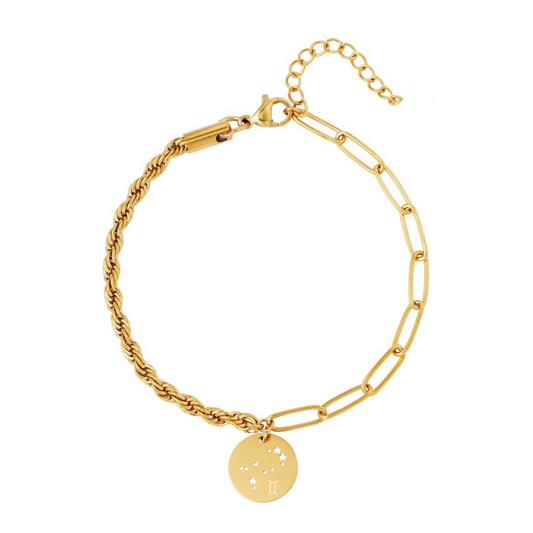 Bransoletka Ze Stali Chirurgicznej Premium Znak Zodiaku BLIŹNIĘTA