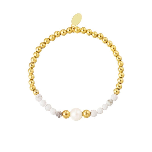 Bransoletka Ze Stali Chirurgicznej Mesini Premium PEARL