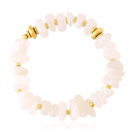 Bransoletka Ze Stali Chirurgicznej Mesini KAMIEŃ BIAŁY