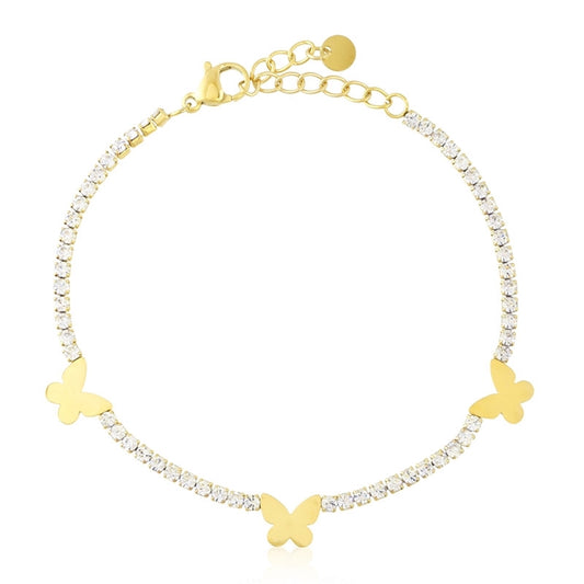 Bransoletka Ze Stali Chirurgicznej Mesini Cyrkonie