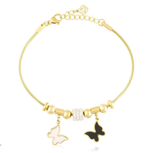 Bransoletka Ze Stali Chirurgicznej Mesini Pandora Motylki