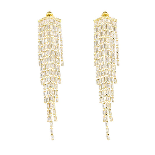 Kolczyki Wieczorowe Mesini Wiszące Złote