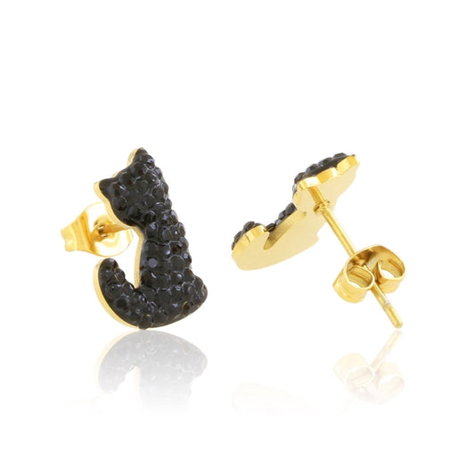 Kolczyki Ze Stali Chirurgicznej Mesini Kotki Czarne