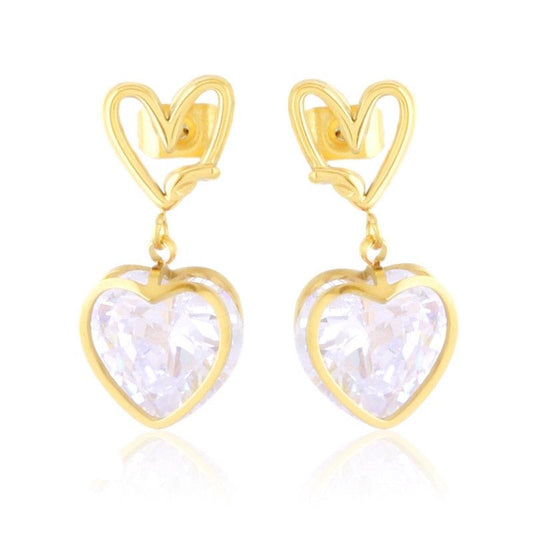 Kolczyki Ze Stali Chirurgicznej Mesini Serduszko