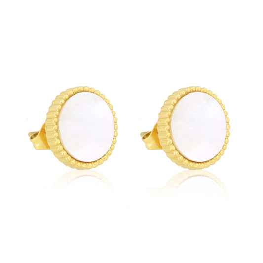 Kolczyki Ze Stali Chirurgicznej Mesini Białe