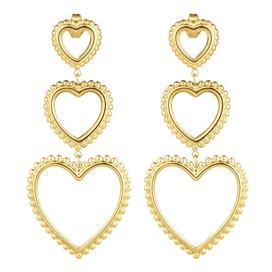 Kolczyki Ze Stali Chirurgicznej Mesini Premium HEART