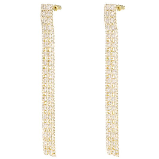 Kolczyki Wieczorowe Mesini Wiszące Złote