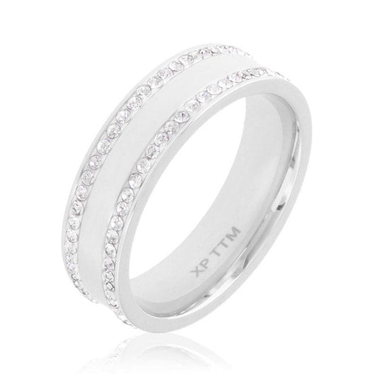 Pierścionek Ze Stali Chirurgicznej Mesini Cyrkonie