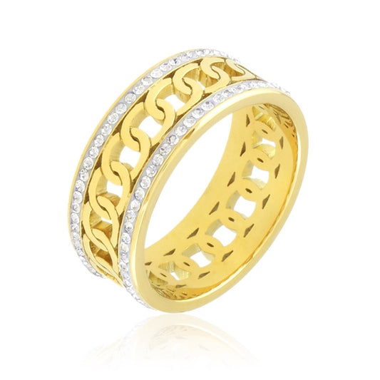 Pierścionek Ze Stali Chirurgicznej Mesini Obrączka Cyrkonie