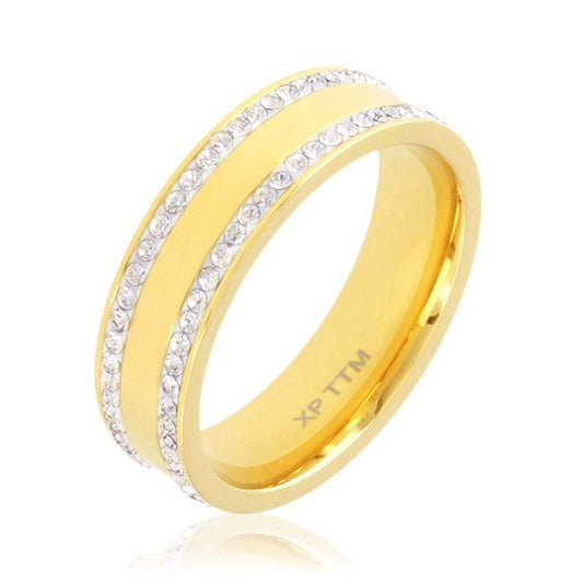 Pierścionek Ze Stali Chirurgicznej Mesini Obrączka Cyrkonie