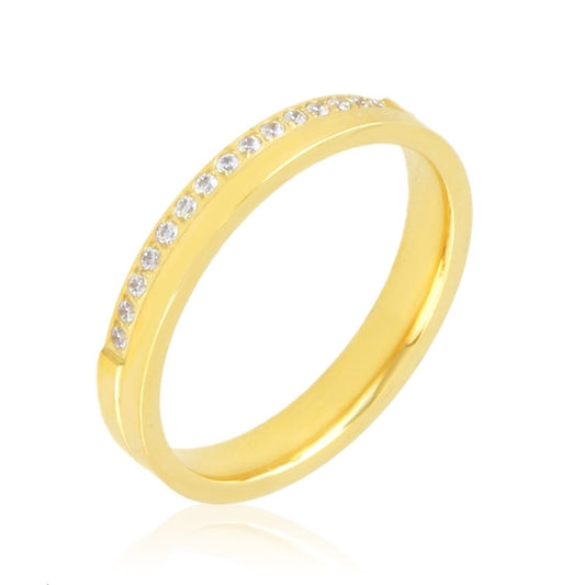 Pierścionek Ze Stali Chirurgicznej Mesini Obrączka Cyrkonie