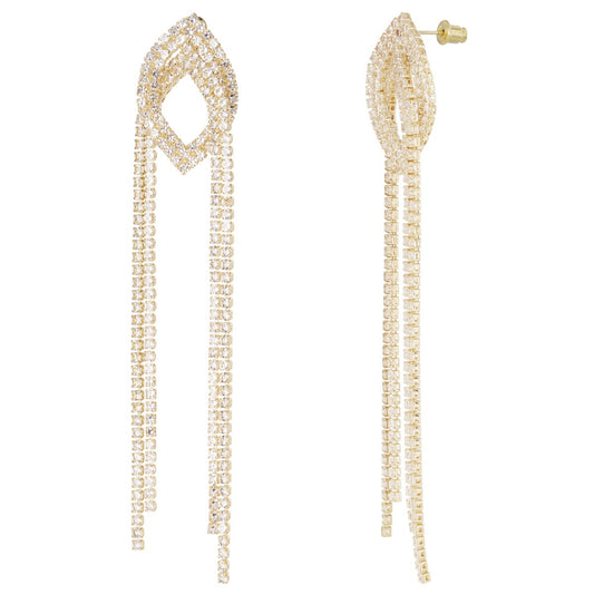 Kolczyki Wieczorowe Mesini Wiszące Złote