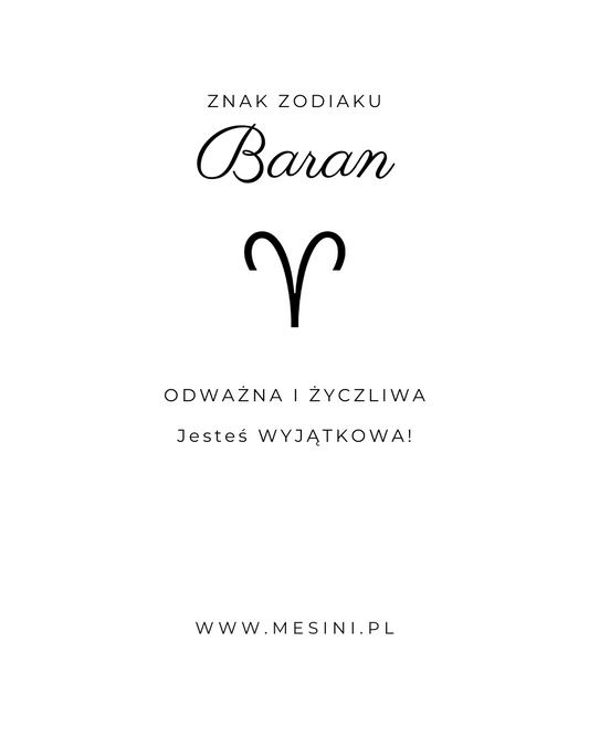 Naszyjnik Celebrytka Premium Mesini Znak Zodiaku BARAN