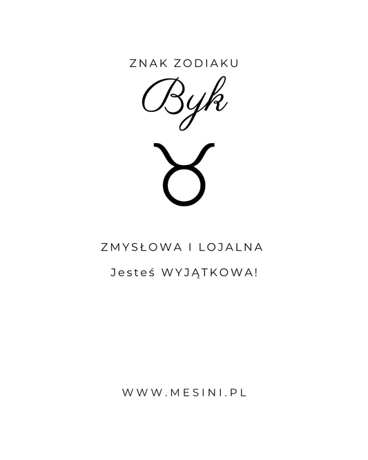 Naszyjnik Celebrytka Premium Mesini Znak Zodiaku BYK