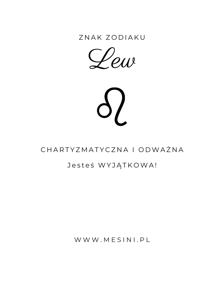 Naszyjnik Celebrytka Premium Mesini Znak Zodiaku LEW